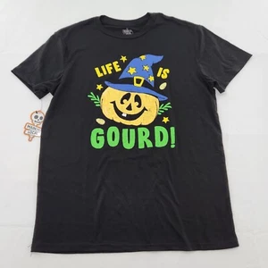 Main and Local Life is Gourd Damen-T-Shirt Größe Medium schwarz Halloween Kürbis - Bild 1 von 5