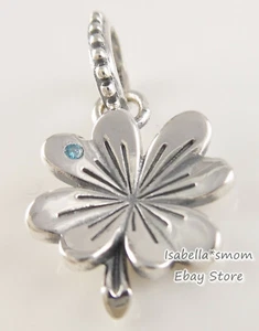 TRIFOGLIO PORTAFORTUNA autentico PANDORA argento/verde 397965NAG ciondolo/fascino - Foto 1 di 4