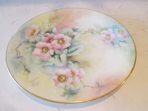 9 1/4 T & V Limoges France Plate Gold Trim Desert Rose - Picture 1 of 6