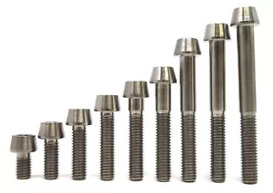 M6 Chiusura bullone testa conico in titanio (10,15,18,20,25,30,35,40,45,50,55,60 mm) - Foto 1 di 10