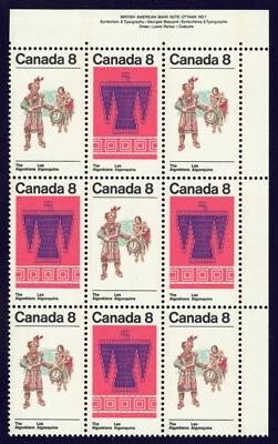 Canada sc#569iii Algonkian Indians: Thunderbird & Couple, Red Dot Elbow, Mint-NH - Image 1 of 3