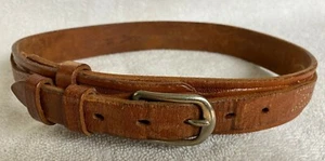 VINTAGE Western style LOOPER belt Embossed leather metal buckle Size 24 Width 1” - Picture 1 of 3