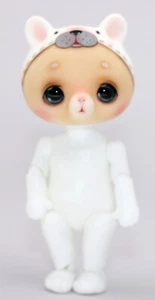 Pipos ANIMI HOODY Teddy Bear WOONG BJD White Resin Ball-Jointed Doll [D] - Picture 1 of 7
