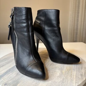 Jean-Michel Cazabat Zoulu Pump Nappy Vintage Black Zipper Bootie US Size 10 - Picture 1 of 12