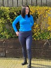 EQUIPRIDE EQUESTRIAN  BASE LAYER SHIRT WITH MESH AIR NAVY PLUM  ROYAL BLUE SALE