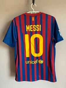 Barcelona 2011/2012 Home Football Shirt Nike Soccer Jersey MESSI #10 - Picture 1 of 19