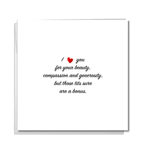 Rude Adult Card Girlfriend Wife Birthday Anniversary Valentine Naughty Funny Tit - Picture 1 of 5