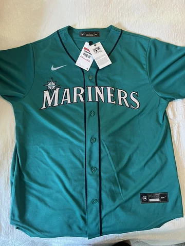 Seattle Mariners Ken Griffey Jr Nike Aqua Cooperstown Collection Player Jersey Cover