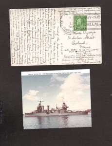 USS Minneapolis - (CA-36) -  Naval Ship's Postal Card - Aug 13,  1934 - Picture 1 of 2
