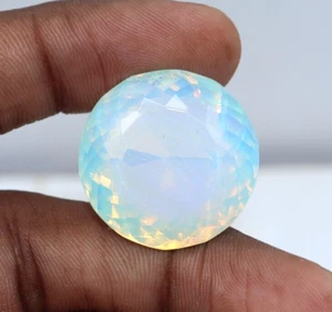 Piedra preciosa suelta natural 74 quilates ópalo multicolor corte redondo australiano CERTIFICADA - Imagen 1 de 6