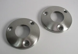 (2) 1-1/4" Stainless Steel Hand Railing Flange Ramps Bracing Staircase Rod - Picture 1 of 1