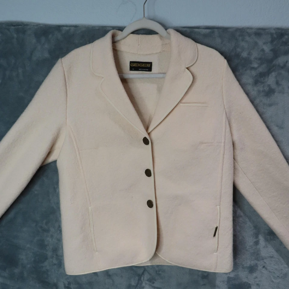 Geiger Jacket Womens 44 Wool Blazer Austria Button Up Classic Pockets Elegant - Image 1 of 4