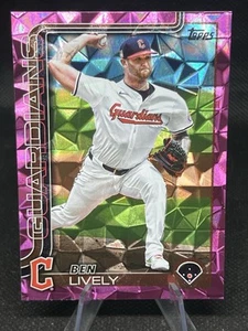 2025 Topps Series 2 - Ben Lively #532 - Pink Diamonte - Cleveland Guardians - Picture 1 of 2