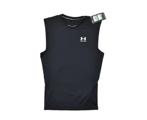 Under Armour Men's Compression Sleeveless Tank Top Heatgear Size L Black NEW - Picture 1 of 8