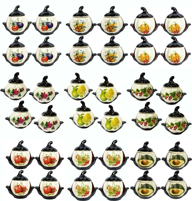 4 er Set Keramiktopfset Topf Auflauftöpfe Gartopf Kochtopf 750 ml - Bild 1 von 1