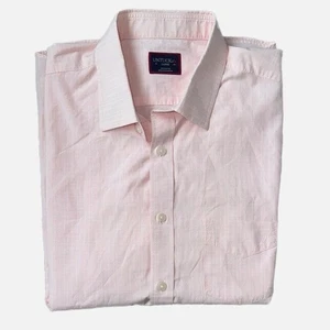 Untuckit Oberhemd Herren Large Button Down Rosa Langarm Baumwolle Preppy  - Bild 1 von 10