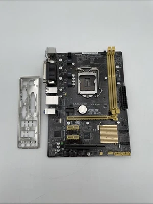 Placa madre ASUS HB1M-C Intel Socket 1150 DDR3 con escudo de E/S Foto 1 de 4