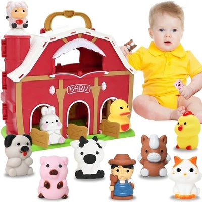 Juego de juguete de aprendizaje Fisher-Price Little People para niños pequeños cuidado de animales granja Foto 1 de 4