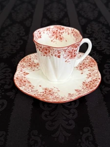 Shelley England Dainty Orange Daisy Demitasse Coffee Cup and Saucer Set - #051/8 - Picture 1 of 6