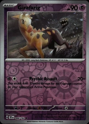 Girafarig Reverse Holo Common SV05: Temporal Forces 066/162 NM - Image 1 of 2