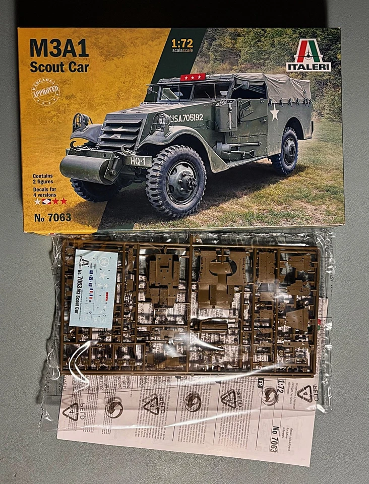 ITALERI 7063 - M3A1 SCOUT CAR - 1/72 PLASTIC KIT - Immagine 1 di 1