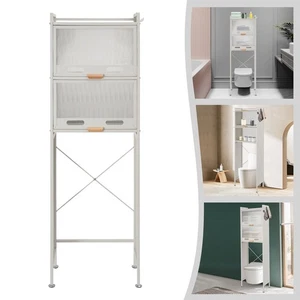 Mobiletto Portaoggetti Libera Installazione Sopra WC 3 Livelli Sopra WC Bagno Organizer - Foto 1 di 20