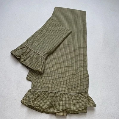 Sábana plana doble WAVERLY GREEN CHECKS 1 funda de almohada estándar vintage sin usar Foto 1 de 2