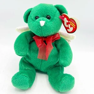 TY Beanie Baby Babies Hark Green Angel Bear - Picture 1 of 7