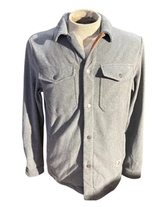 Passenger Made To Roam Fleece Shacket Gray Snap Button Overshirt Men’s Small - Picture 1 of 6