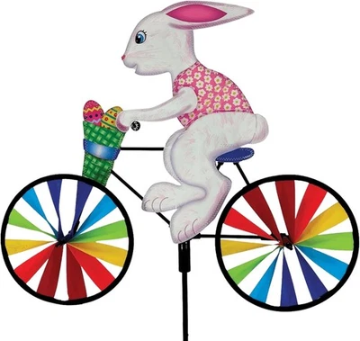 30" EASTER BUNNY W/Shirt on a Bike Spinner, Whirligig, by Premier Kites #25991 - Image 1 of 4