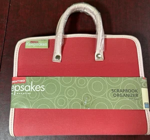 Creating Keepsakes Scrapbooking Tote Organizer w/Zipper Red NEW 8 5/8" X 6 3/4" - Picture 1 of 3