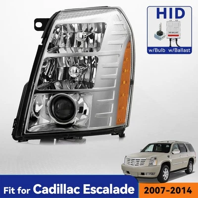 HID Headlight Assembly w/ Bulb & Ballast For 2007-2014 Cadillac Escalade Driver - Image 1 of 4