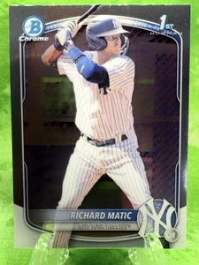 Richard Matic - 2025 Bowman Prospect #BCP-71 New York Yankees - 1st Bowman - Picture 1 of 11