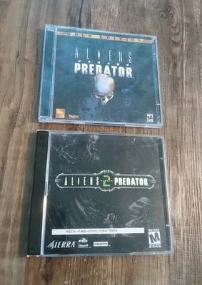 Aliens Versus vs. Predator 1 & 2 (Windows PC CD-ROM, 2-Disc Sets 2001 Sierra Lot - Image 1 of 4