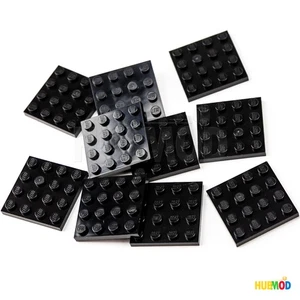 Lote de 10 LEGO genuino negro 4x4 tachuelas 3031 placas base planas pieza de construcción de ladrillo - Imagen 1 de 2