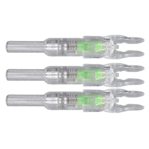 Durable 6.2mm Lighted Arrow Nocks Pack - Green Auto Lighting - Picture 1 of 16