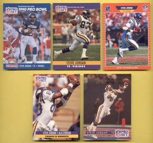 1989-1992 Pro Set Steve Jordan Minnesota Vikings Lote de 5 Cartas Español - Imagen 1 de 1