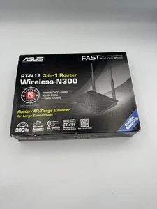 ASUS RT-N12 3-in-1 Router Range Extender Wireless-N300 NEW Open Box - Picture 1 of 5