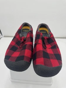 Men’s Keen Howser III Slide Rhubarb Red Plaid/Black Size 12 Lined Warm Slip on - Picture 1 of 8