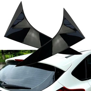 Black Rear Window Spoiler Side Wing Cover For Ford Focus Hatchback 2014-2018 - Picture 1 of 10