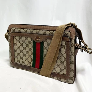 Bolso de Hombro Vintage GUCCI 904 28 GG Línea Jerez HECHO EN ITALIA de Japón - Imagen 1 de 24