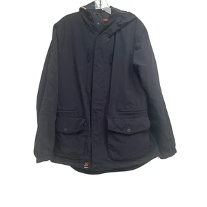 Abrigo chaqueta con capucha azul marino Barbour Morley Greatcoat para hombre talla grande - Imagen 1 de 9