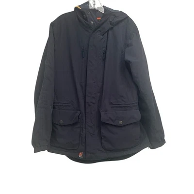 Barbour Men's Morley Greatcoat Navy Blue Hooded Jacket Coat Size Large - Image 1 of 4
