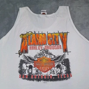 Cowboy's Alamo City Harley-Davidson San Antonio, TX. White Sleeveles T-Shirt 2XL - Picture 1 of 13