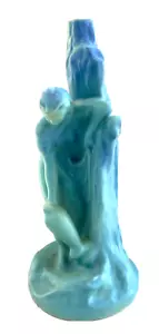 Vtg 'Rebecca at the Well' Van Briggle Ming Blue Turquoise Monumental Statue 17" - Picture 1 of 12