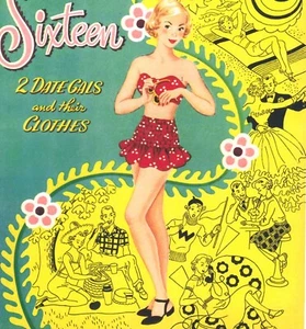 VINTAGE 1948 SIXTEEN PAPER DOLLS RARE ORIG SIZE UNCUT REPOR READ ALL - Picture 1 of 8