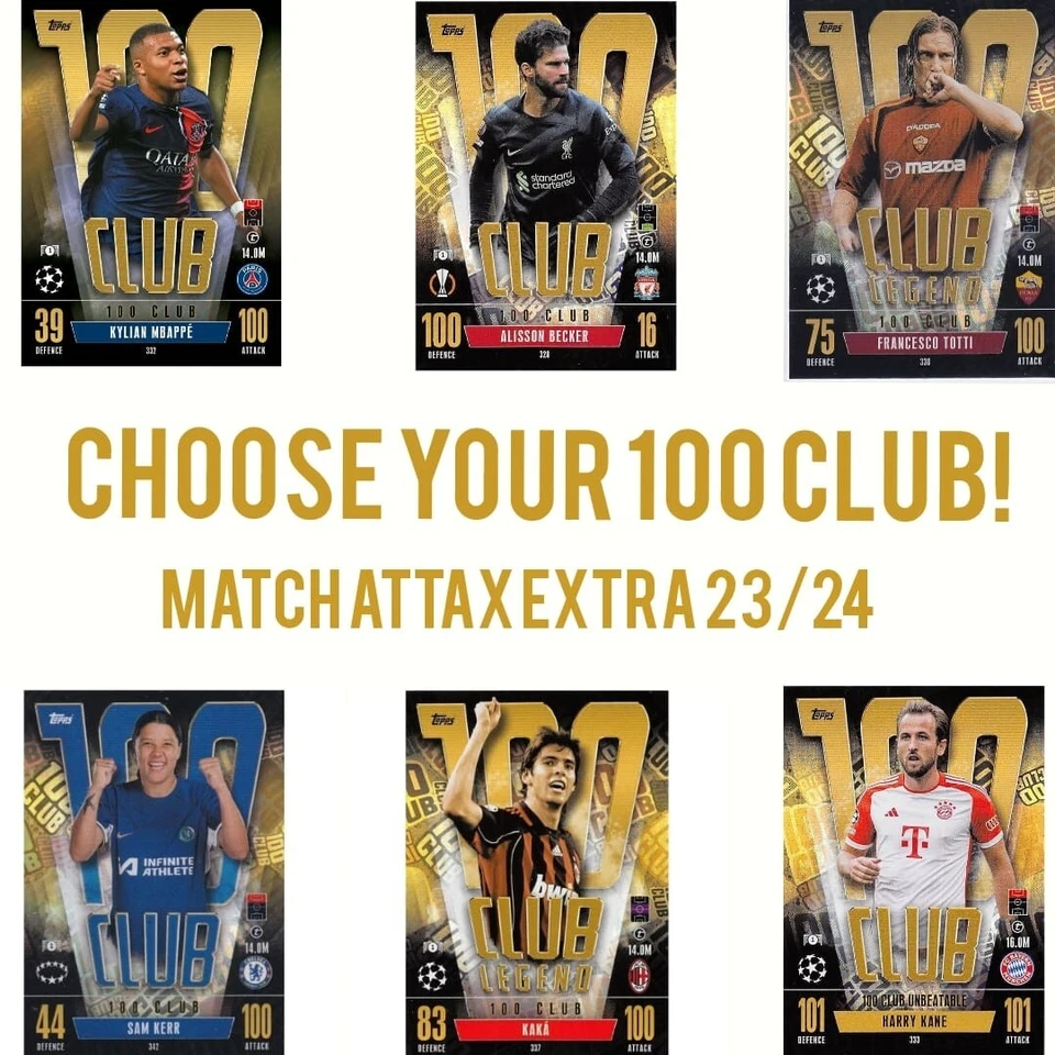100 Hundred Club/ Legend/Unbeatable Match Attax Extra 23/24 Pick Your Card! - Image 1 of 1
