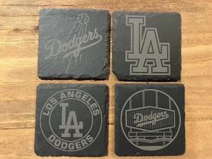 Los Angeles Dodgers Untersetzer Set - 4er Set - Individuelle Gravur Naturschiefer - Bild 1 von 5