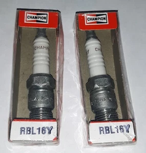 2 Champion RBL16Y Spark Plug New Old Stock from Shop - Picture 1 of 4
