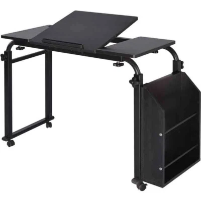 Laptop Desk Over Bed Table Laptop Bed Table Adjustable Hospital Rolling Cart  - Image 1 of 4
